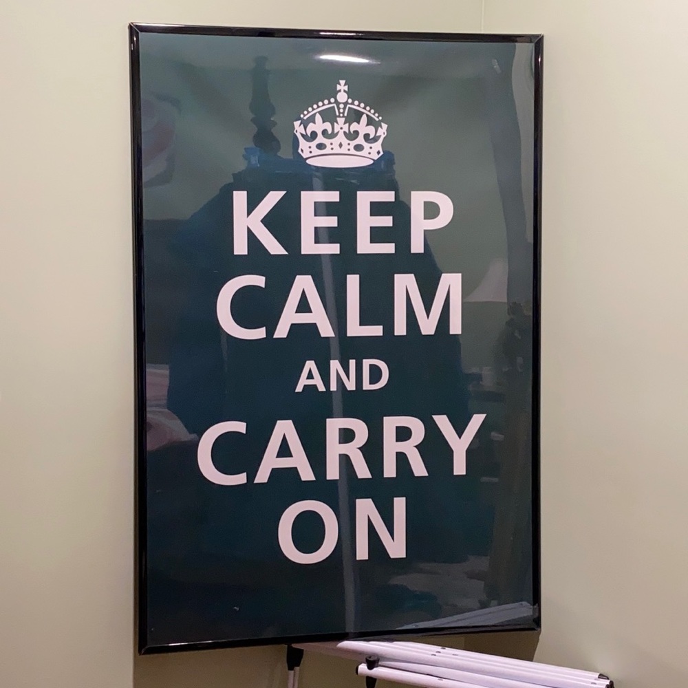KEEP CALM AND CARRY ON Poster 36” x 24”